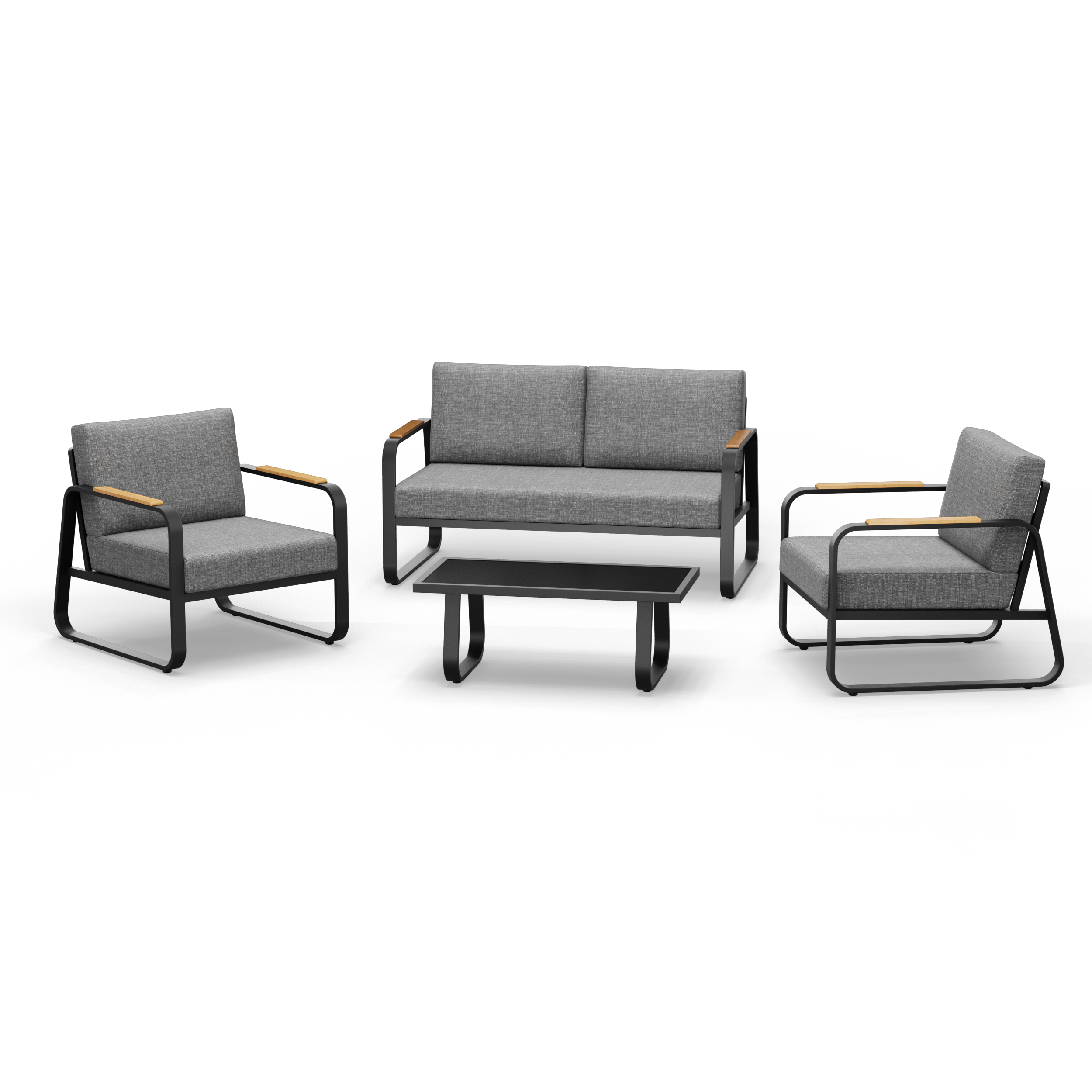 Alexander 4-Piece Outdoor Loveseat Set – East Oak