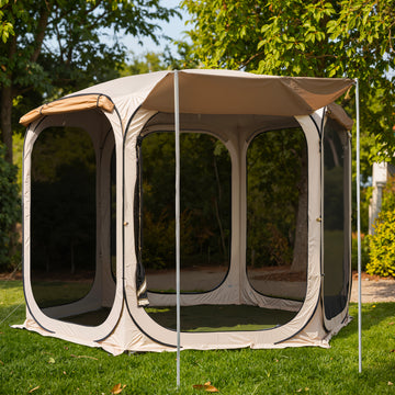 us zelt hexagonal East Oak 10 Ft Pop-Up Screen House