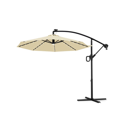 10 ft Offset LED Patio Umbrella