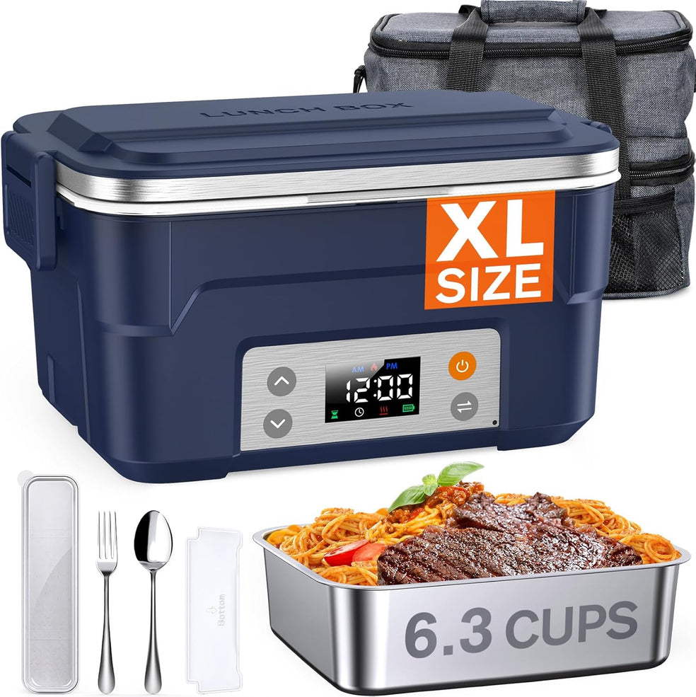 EAST OAK XL 6.3-Cup Cordless Electric Lunch Box for Adults