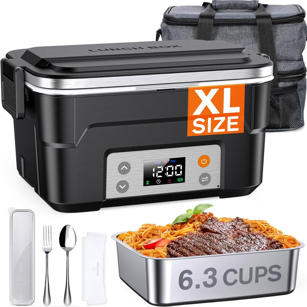 EAST OAK XL 6.3-Cup Cordless Electric Lunch Box for Adults