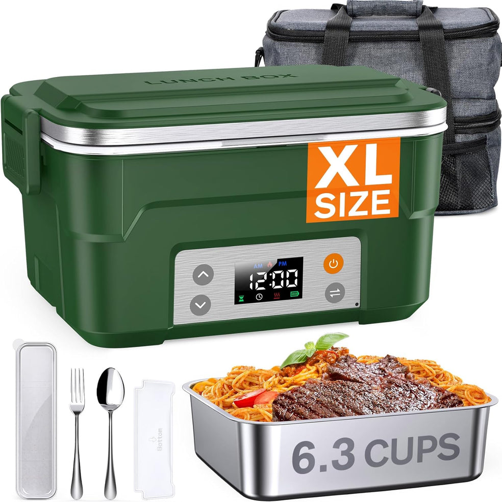 EAST OAK XL 6.3-Cup Cordless Electric Lunch Box for Adults