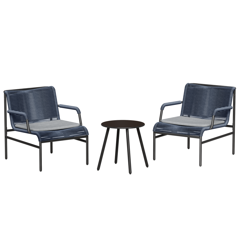 Pacific 3-Piece Outdoor Patio Bistro Set