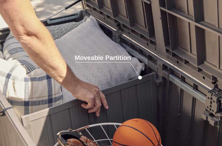 180 Gallon Waterproof Deck Box East Oak