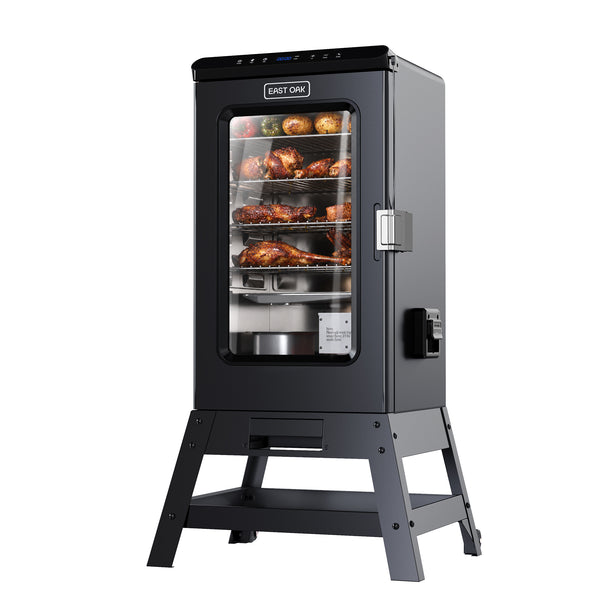 RIDGEWOOD 30-In Electric Smoker with Window & Stand