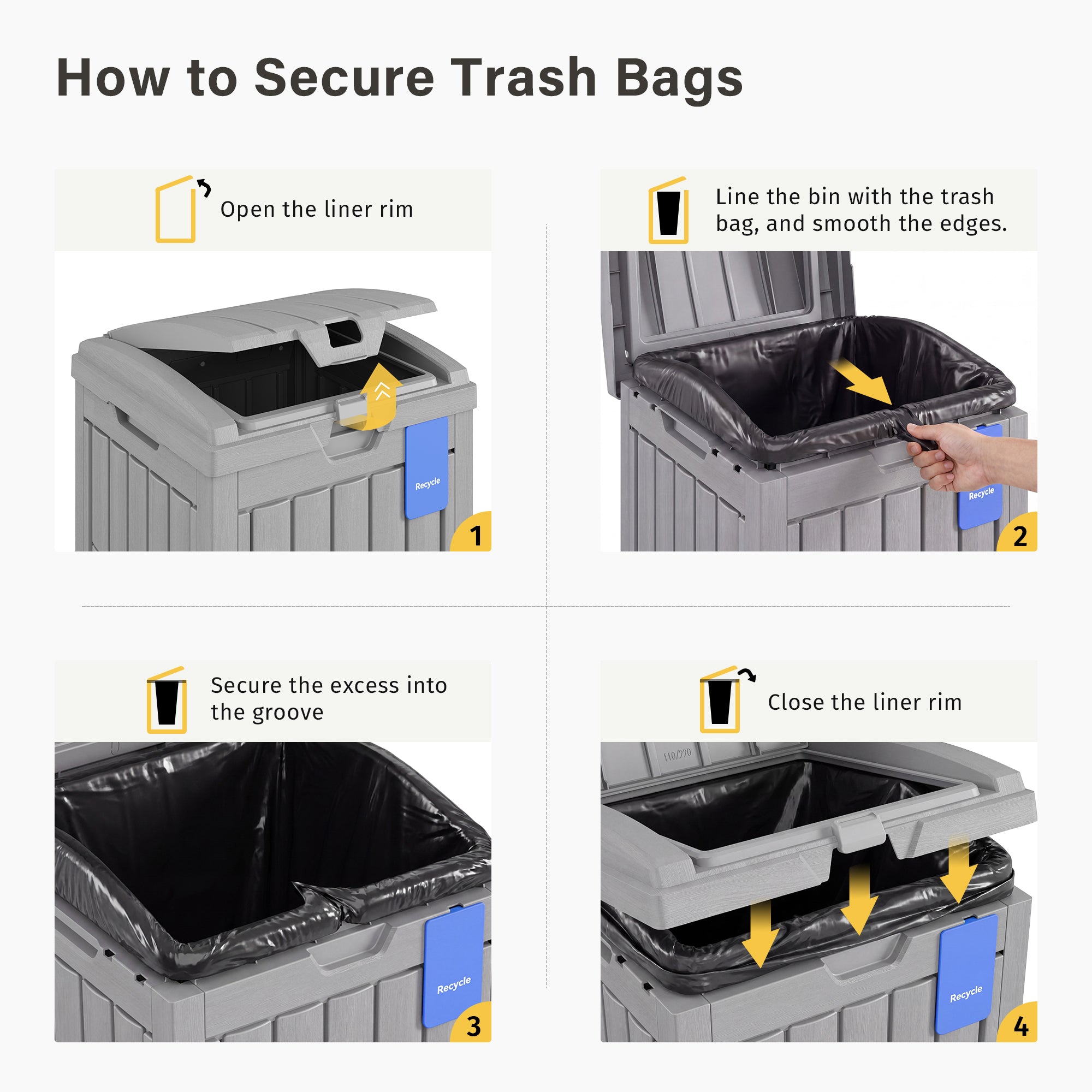 38 Gallon Outdoor Trash Can – East Oak