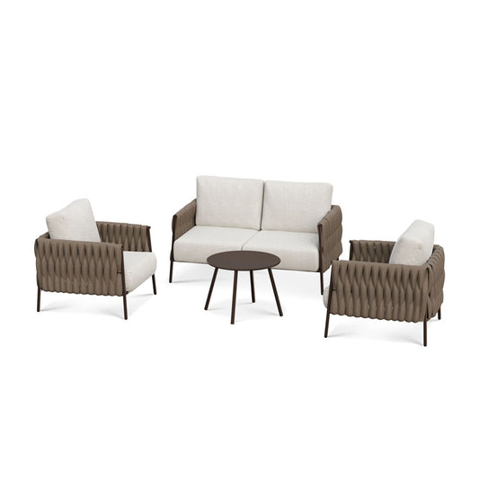 Life Chatter 4 Seats Outdoor Couch Patio Conversation Set