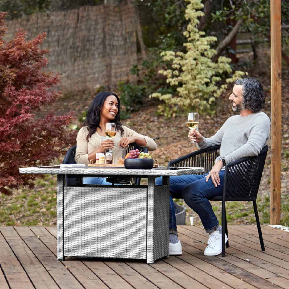 BRAZI 44-Inch Propane Fire Pit Table Without Wind Guard