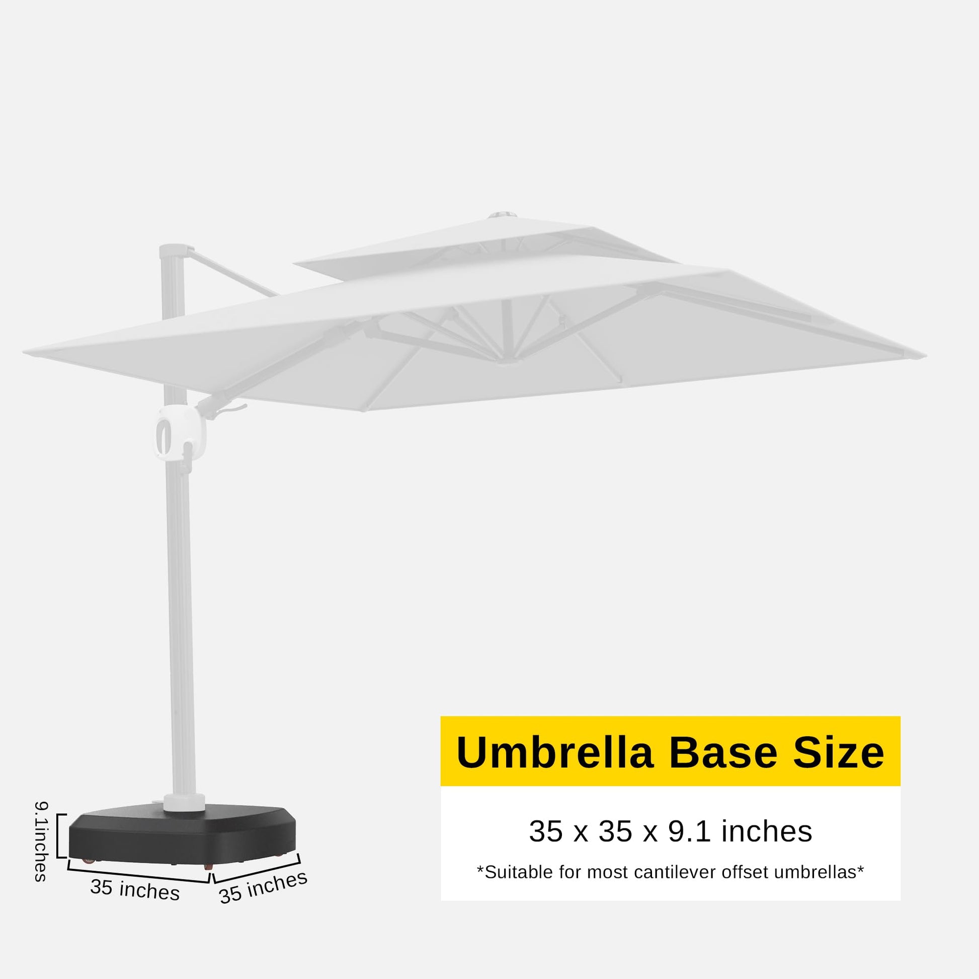 Cantilever Patio Umbrella Base 36*36