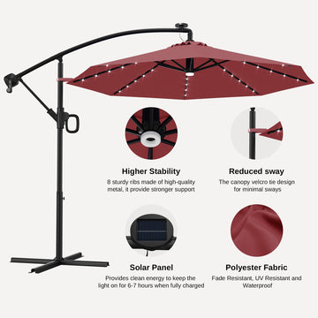 east end patio offset umbrella 10 ft LED – Oak parentId:286556 Colour:Jack Its a must The North Face Women's