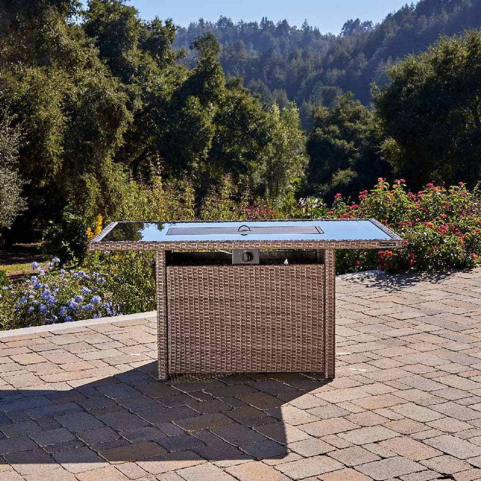 BRAZI 44-Inch Propane Fire Pit Table Without Wind Guard