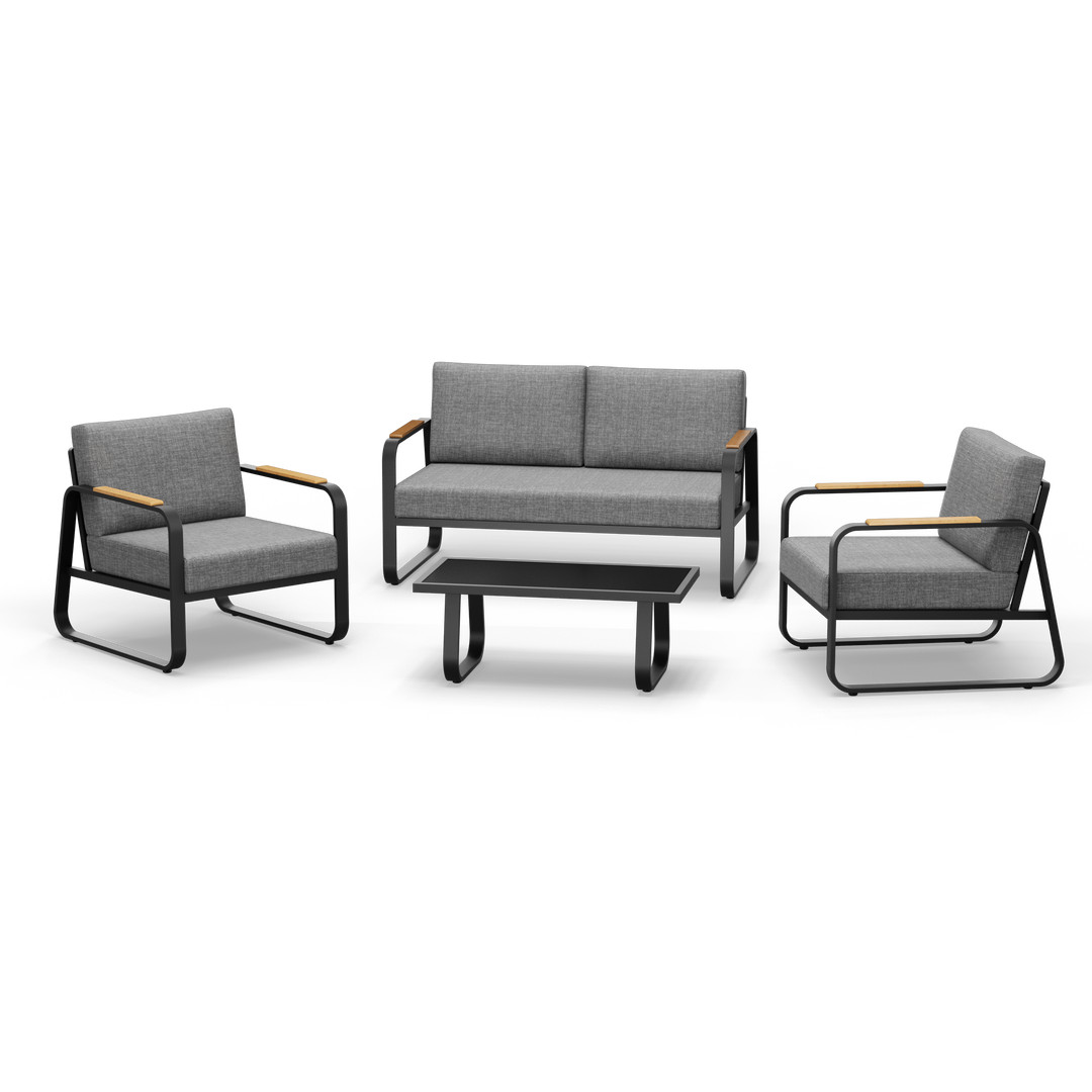 Alexander 4-Piece Outdoor Loveseat Set – East Oak