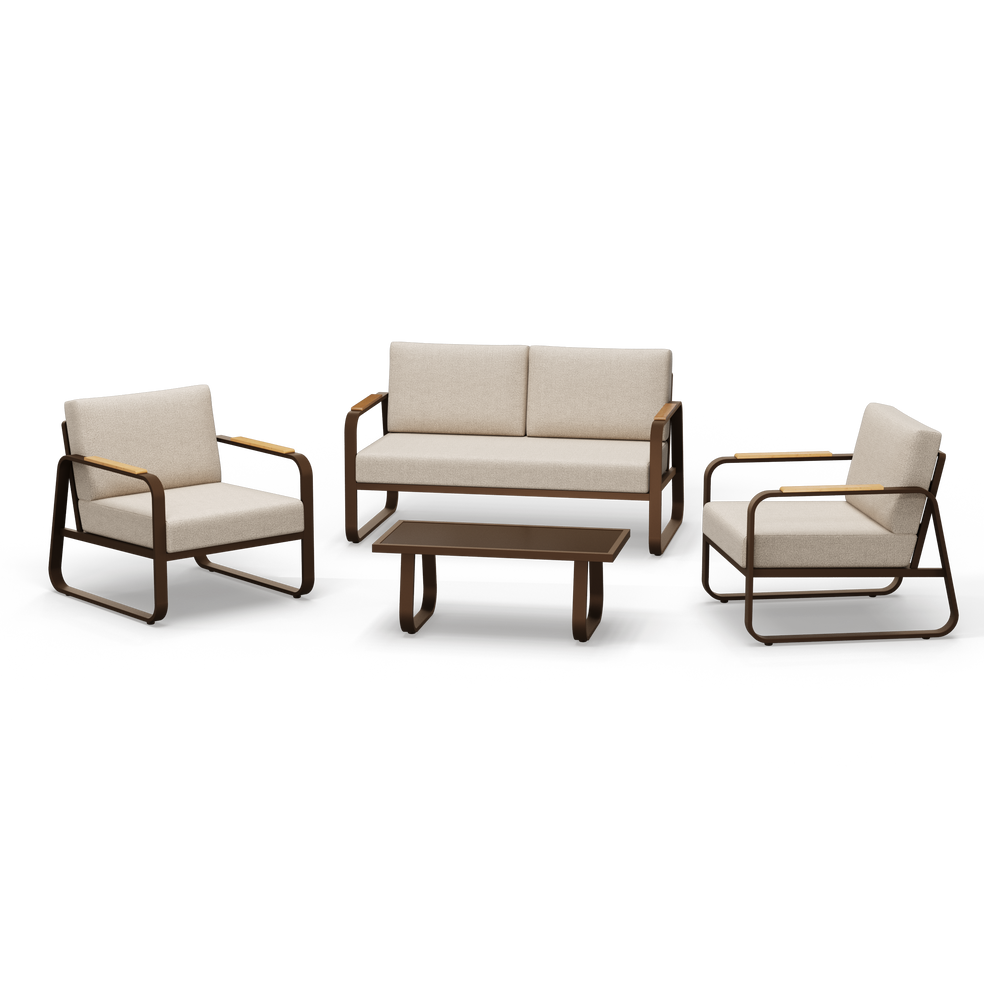 Alexander 4-Piece Outdoor Loveseat Set