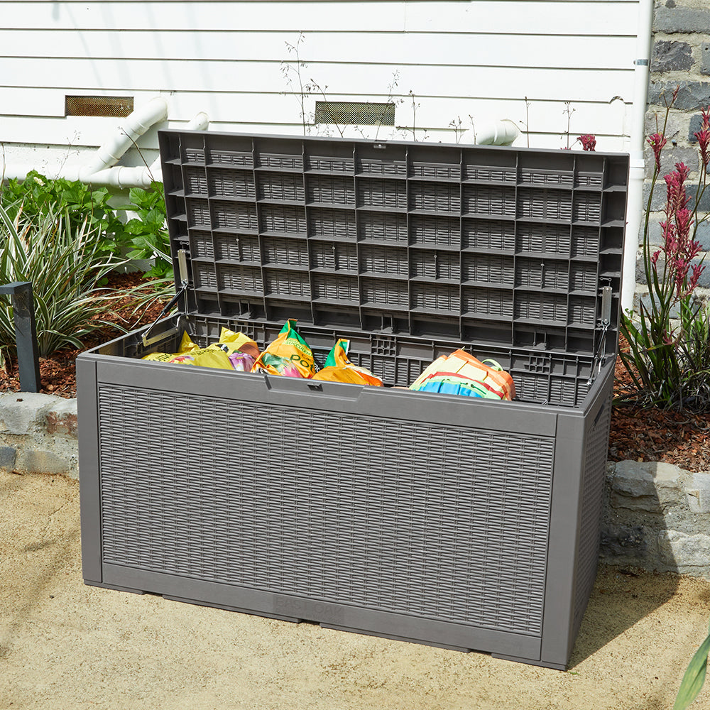 100 Gallon Waterproof Deck Box East Oak