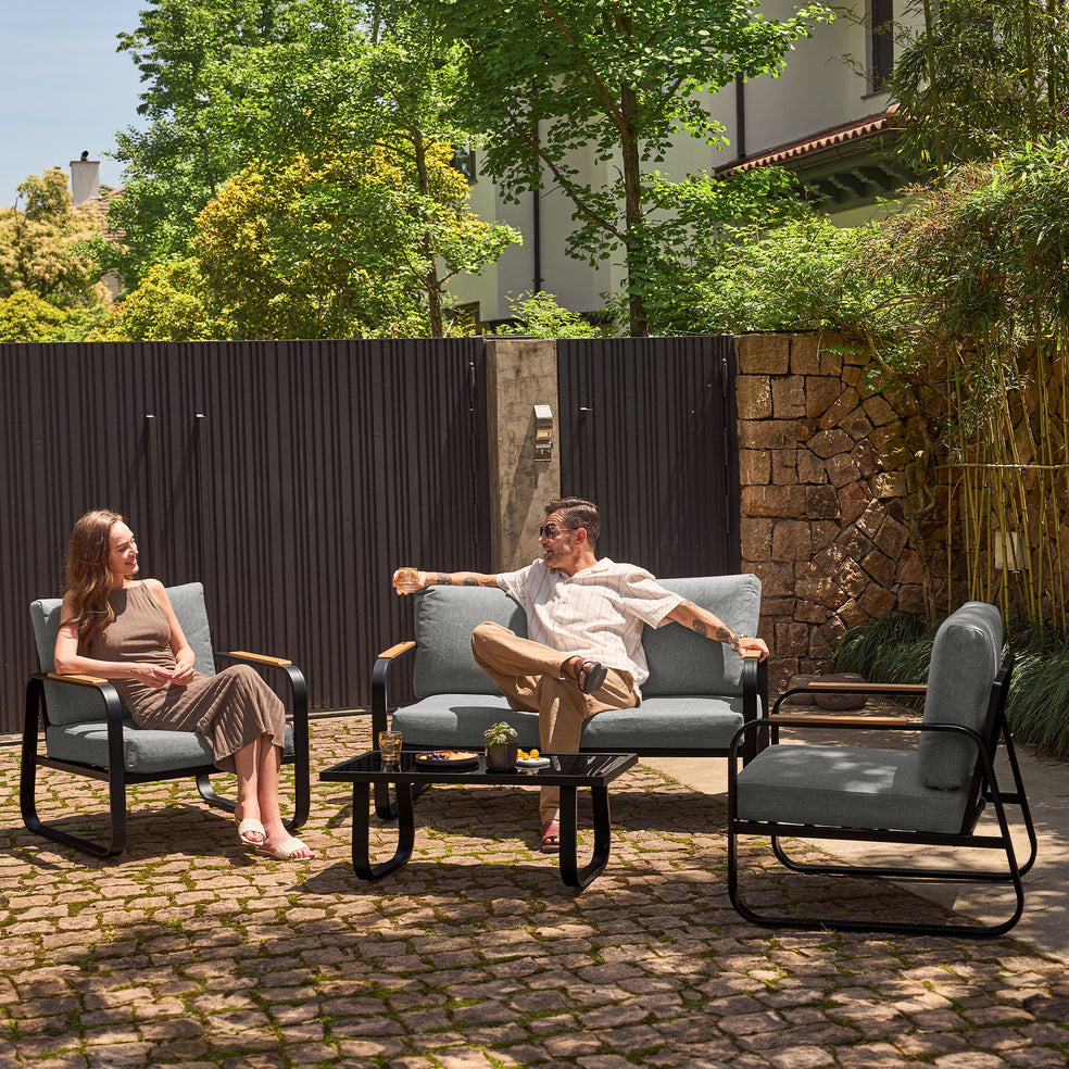 Alexander 4-Piece Outdoor Loveseat Set