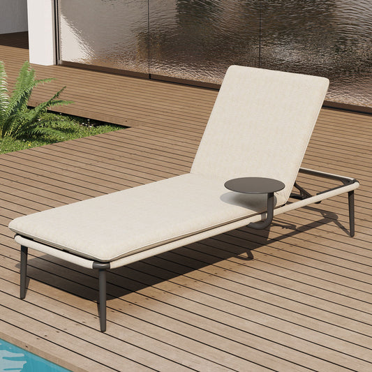 Outdoor Chaise Lounge Chair with Cushion