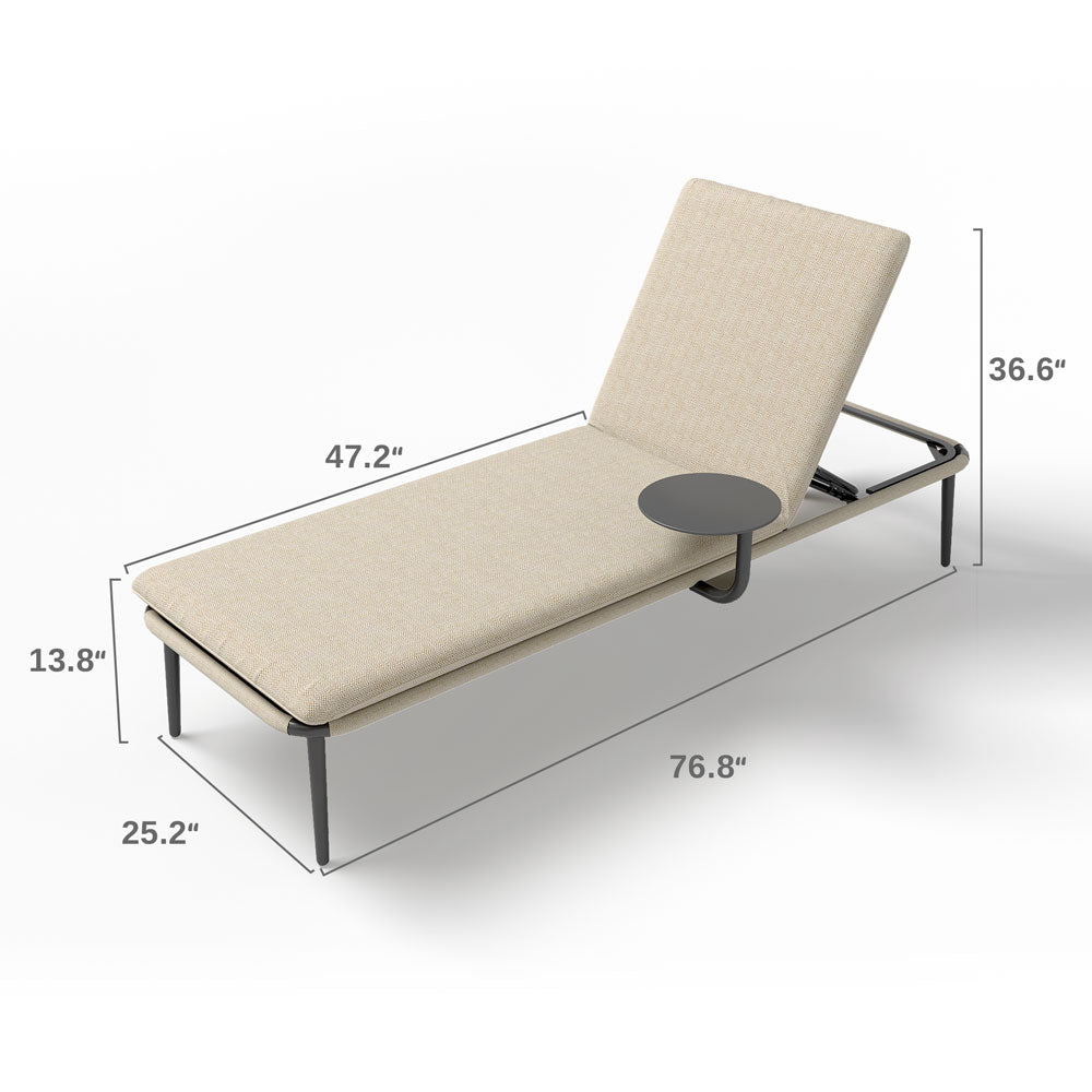 Outdoor Chaise Lounge Chair (Cushion Ver.)