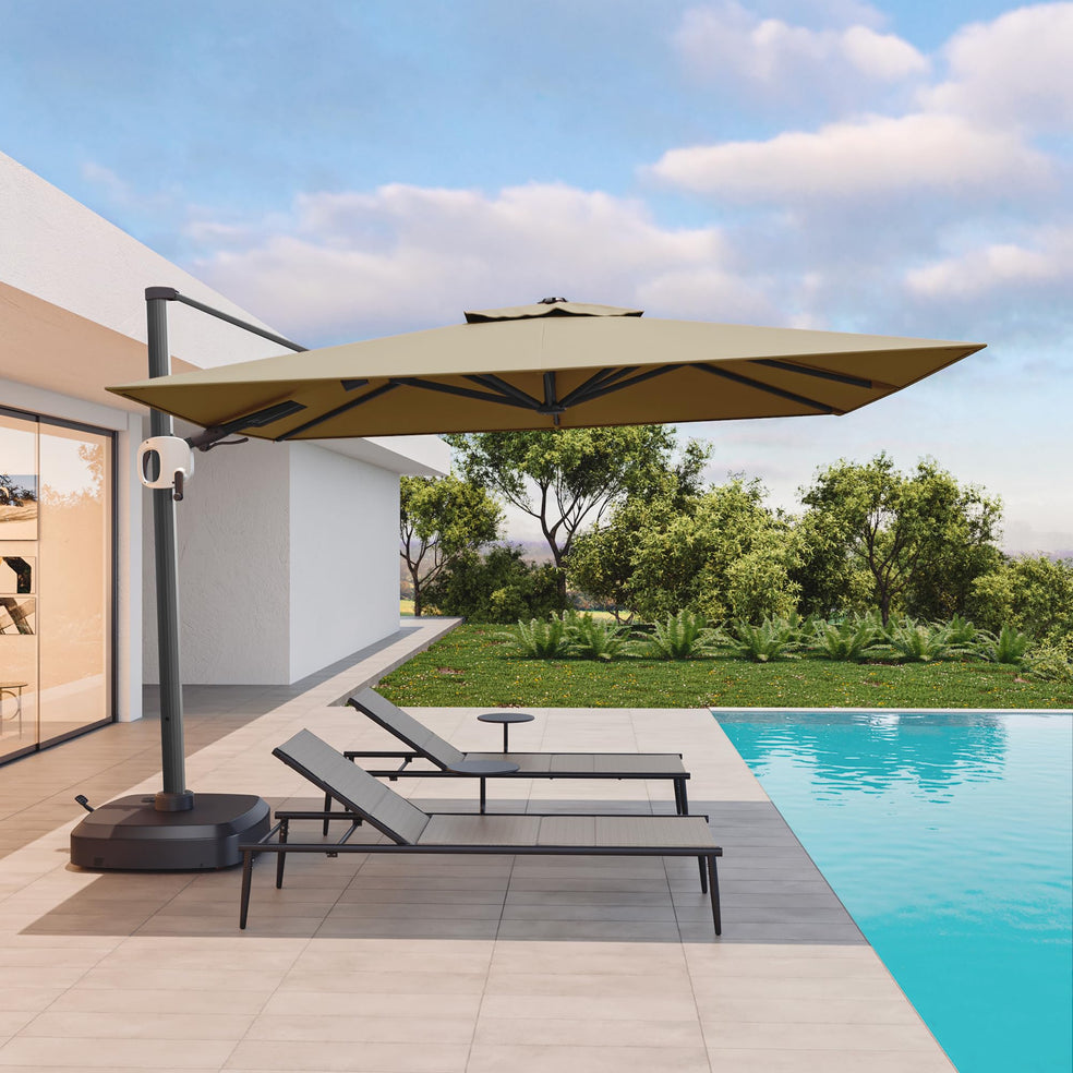 9x11.5 ft Rectangular Offset Cantilever Patio Umbrella