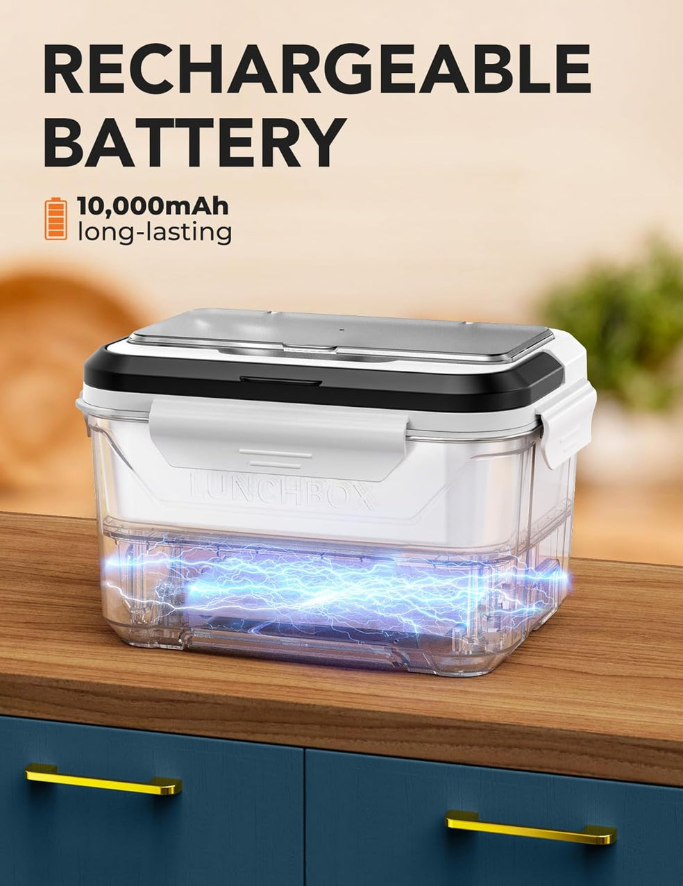 EAST OAK Cordless Electric Lunch Box for Adults