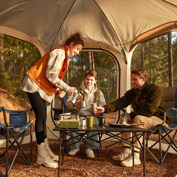 East Oak 6×6 ft Pop Up Canopy Tent with Mesh | Outdoor Screen House with 4 Sunshades | Instant Canopy with Portable Carry Bag