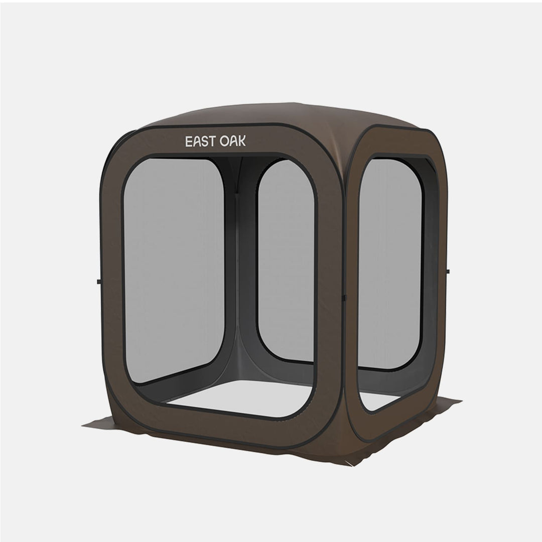 east oak screen house tent pop-up 6x6 ft Pop-Up Screen House, Brown