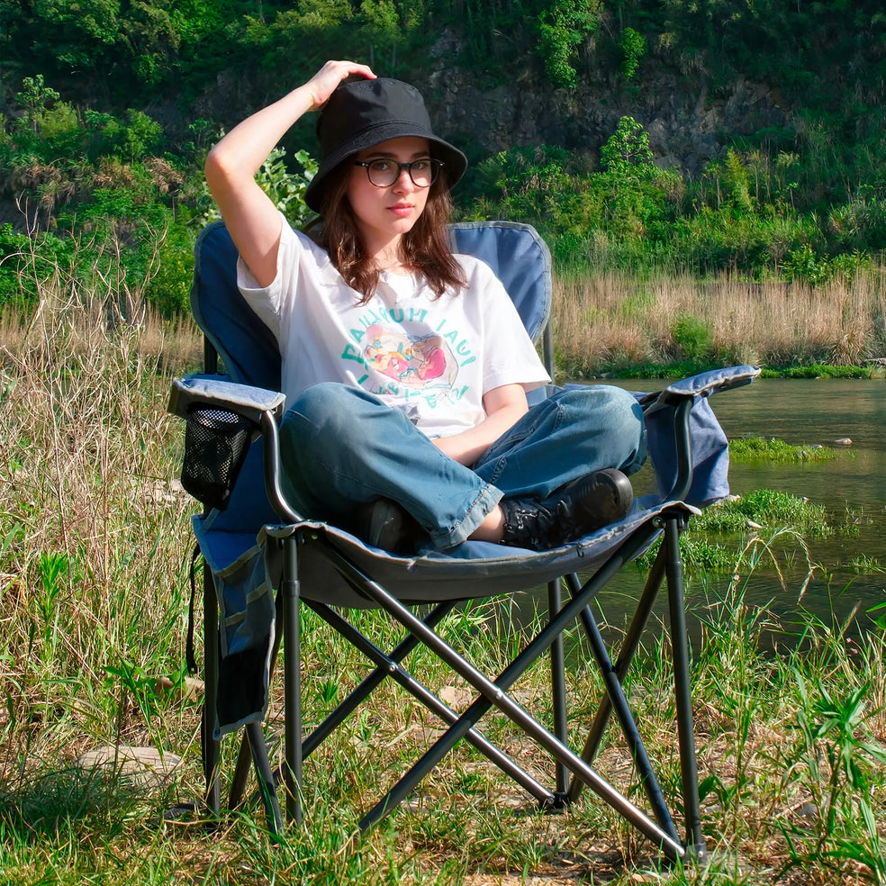 Oversized Camping Chair Blue