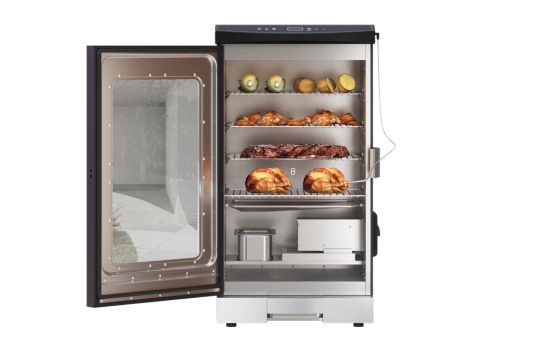 30 Inch Electric Smoker with Glass Door East Oak
