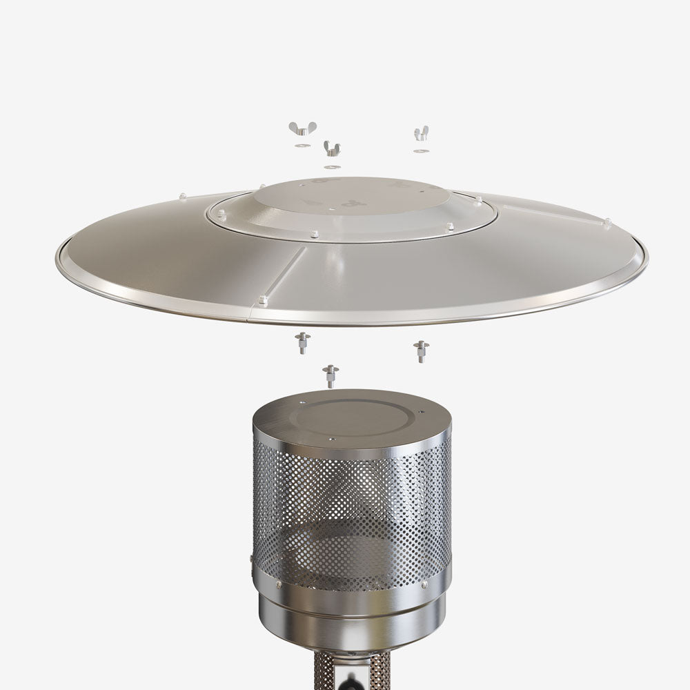 Patio Heater Top Reflector Shield East Oak