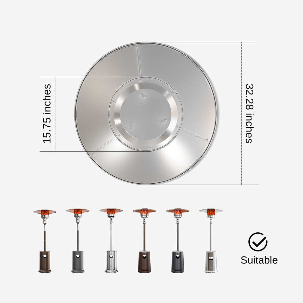 Patio Heater Top Reflector Shield East Oak