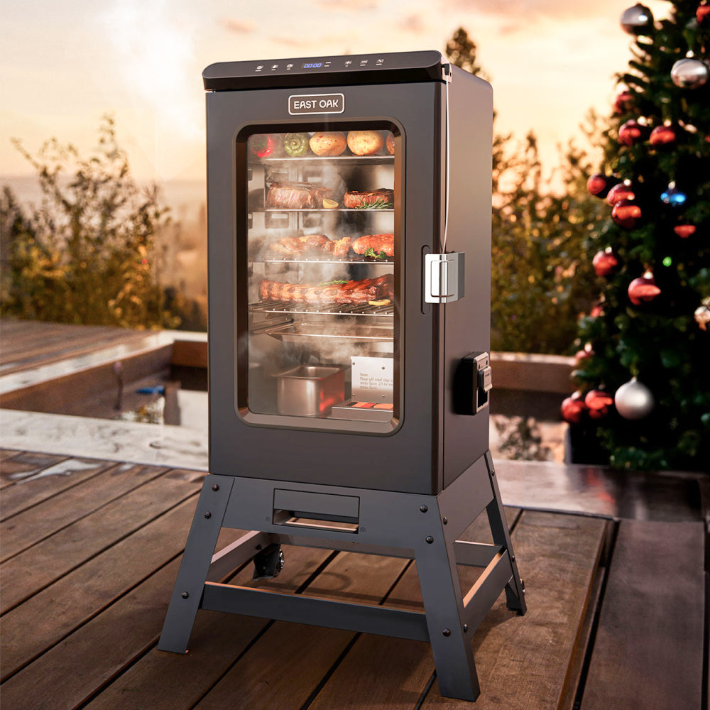 RIDGEWOOD 30-In Electric Smoker with Window & Legs