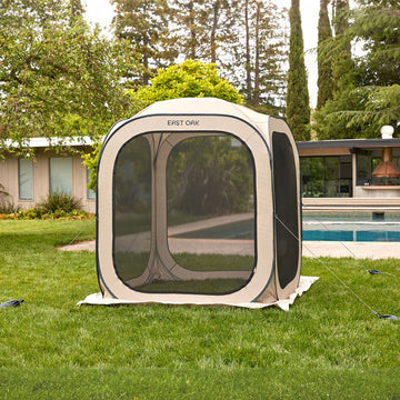 tent with mosquito net East Oak 4x4 ft Pop-Up Screen House Tent, 1-2 Person Portable Screen Tent with Carry Bag for Patio, Backyard & Outdoors, Bug-Free, UV 50+