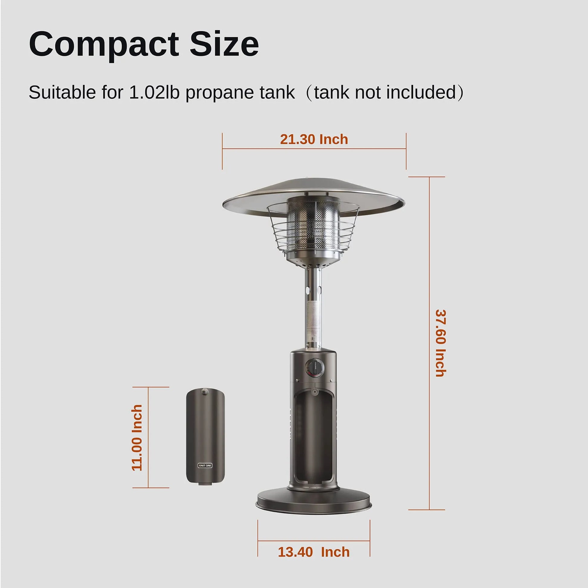 Mini-Tabletop-Outdoor-Gas-Patio-Heater-Stainless-Steel-Bronze