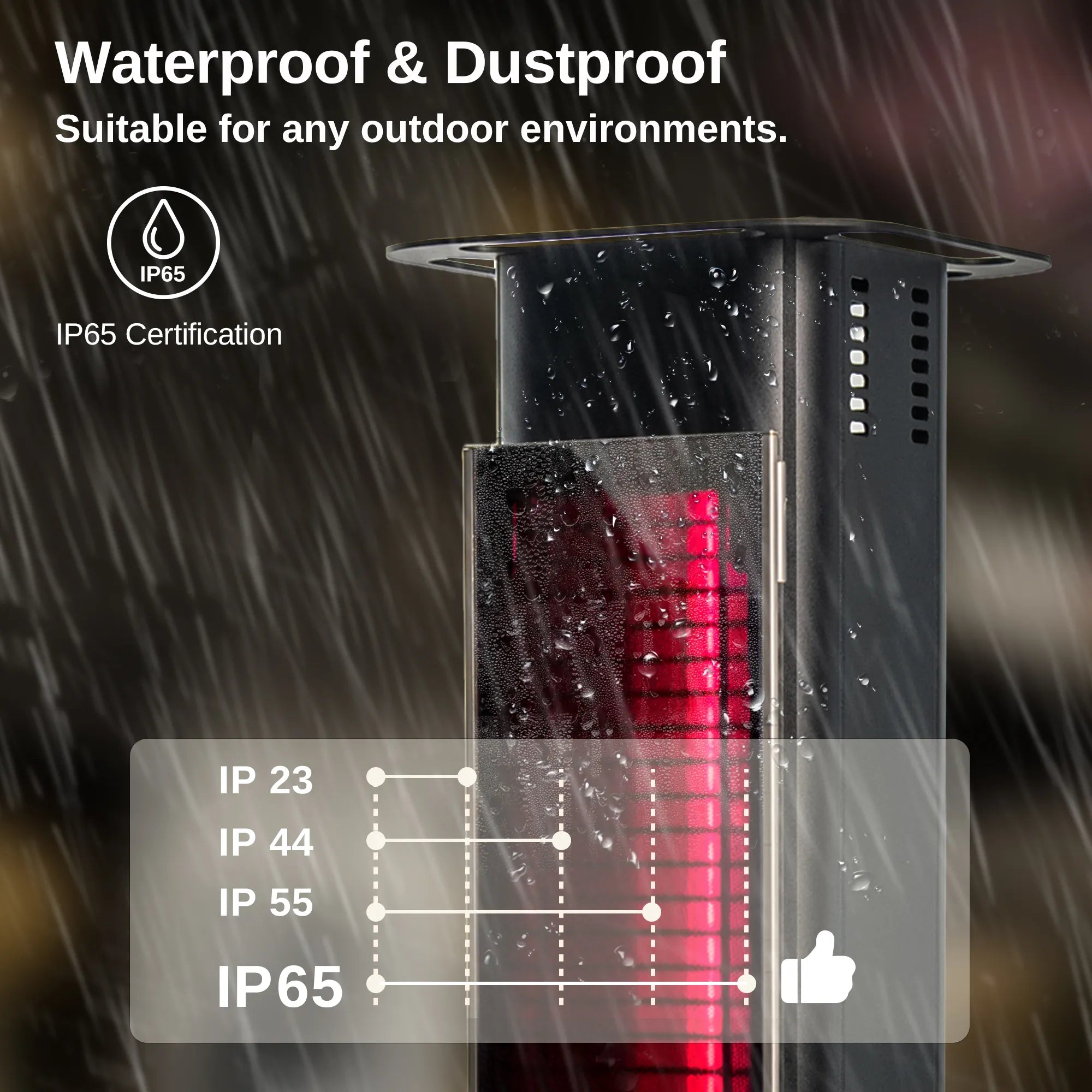 E-GLOW Premium Outdoor Electric Tower Heater (1500W) – East Oak